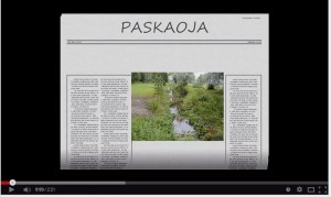 Sepänkylän koulukeskuksen vieressä virtaava oja