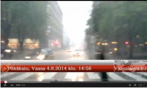 Vaasan ukkosmyrsky, puita kaatunut, tulvia ja pelastuslaitoksen työtä