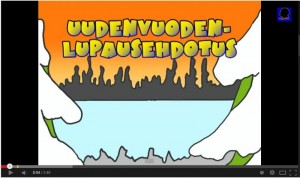 Lenni Laatikainen esittelee uudenvuoden lupausehdotusta