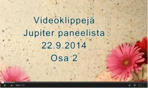 Kari Lajunen puhuu Jupiter-paneelissa, videoklippejä