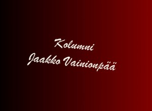 Jaakko Vainionpään logo, jossa on tekstiä ja graafinen elementti