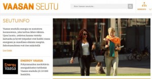 Vaasanseudun verkkosivuston etusivu tietokoneen näytöllä