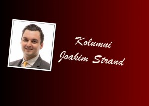 Joakim Strandin kampanjalogo, jossa teksti "Vahva Vaasanlääni yhteistyöllä"