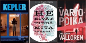 Kolme kirjan kantta, Vaasan kirjaston suosituimpia teoksia