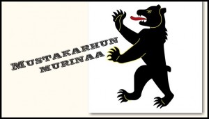 Mustakarhun logo, joka symboloi työttömyyden positiivista puolta
