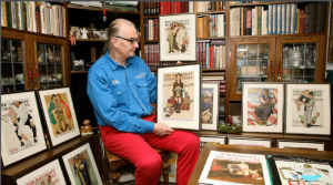 Norman Rockwellin maalauksia esittelevä näyttelyjuliste