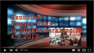 Kari Lajunen myy siikaa ja silakkaa Vaasan markkinoilla