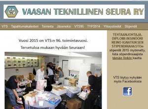 Vaasan Teknillisen Seuran edustajat luovuttamassa lahjoitusta Vaasan yliopistolle