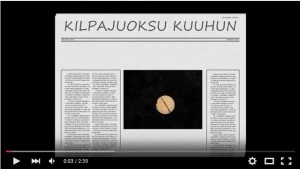 Avaruuskilpailun aikainen kuva, jossa raketti laukaistaan kohti kuuta