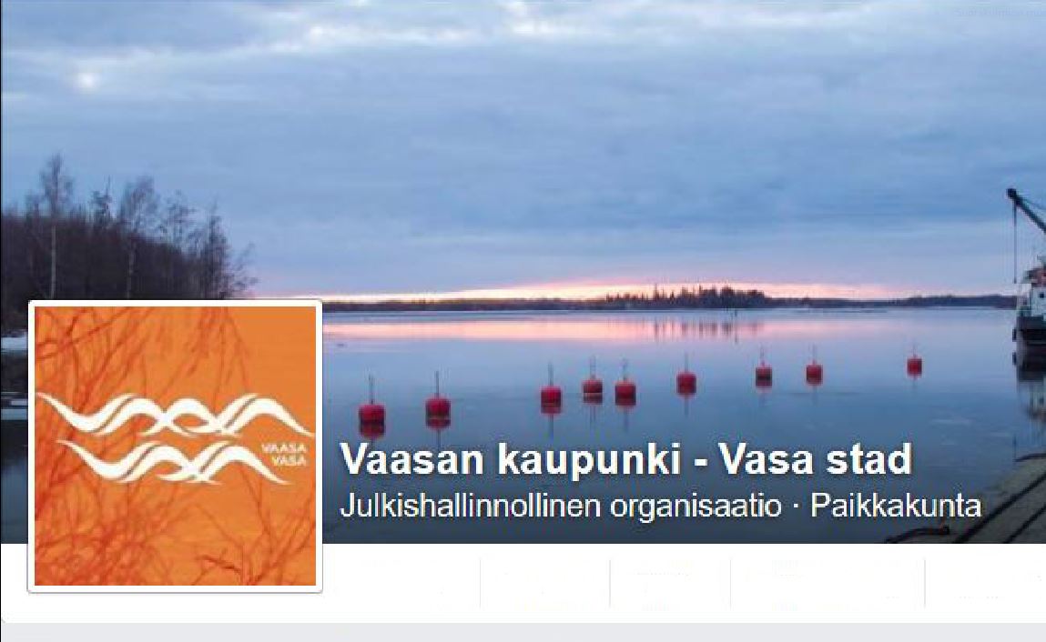 Vaasan Facebook-sivun etusivu tietokoneen näytöllä