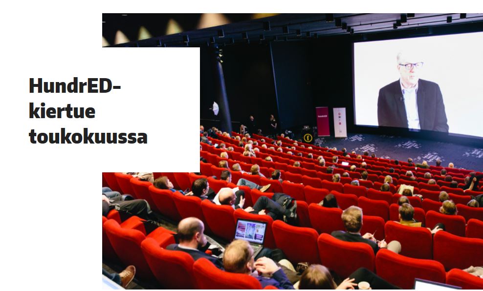 HundrED-kiertueen osallistujia Vaasassa keskustelemassa koulutuksen tulevaisuudesta