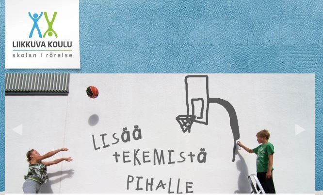 Koululaisia ulkona liikuntatapahtumassa, Gimme 5 -viikon tunnelmaa