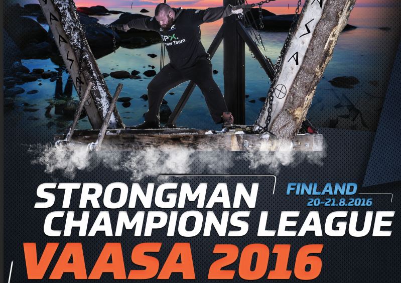 Vahva mies nostaa valtavaa rengasta Strongman-kilpailussa