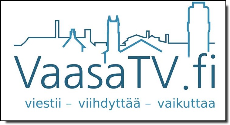Vaasa TV:n logo ja tunnusvärit