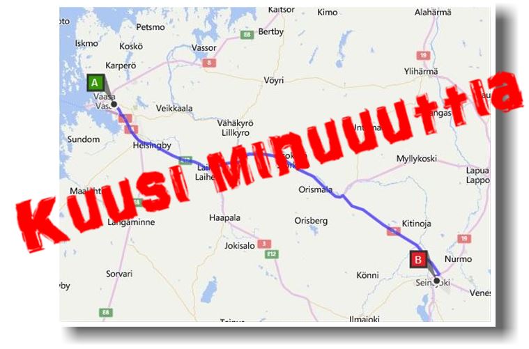 Kuusi minuuttia tiimalasissa, hiekka valuu