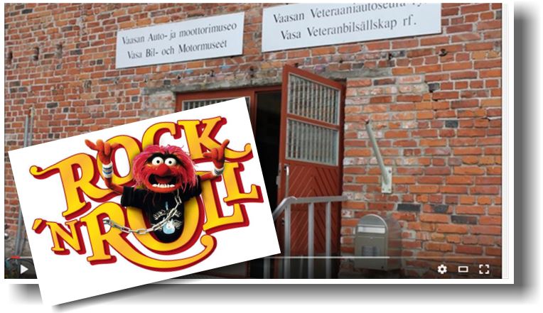 Klassikkoautoja ja musiikkiesitys Motorock-tapahtumassa Vaasassa