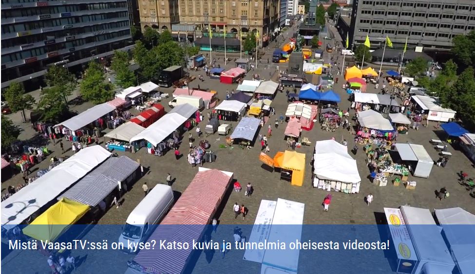 VaasaTV:n logo ja tunnusvärit