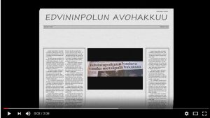 Avohakattu metsämaisema Edvininpolun varrella