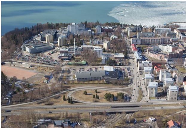 Keskussairaalan ympäristön havainnekuva tulevista muutoksista