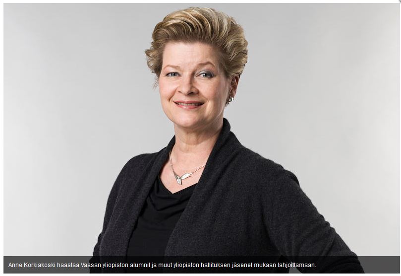 Anne Korkiakoski hymyilee kameralle