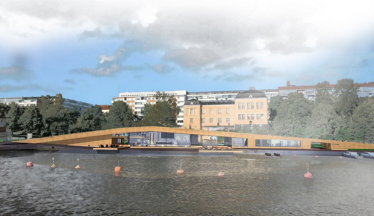 Kalastuksentalon havainnekuva Vaasan Kalarannassa