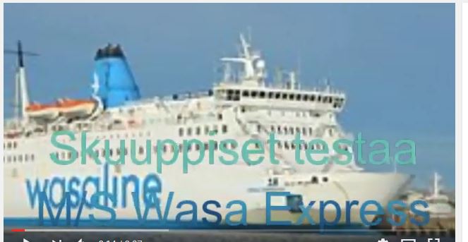 Wasa Express -laiva purjehtii merellä aurinkoisena päivänä