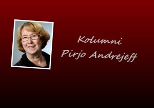 Pirjo Andrejeffin logo, ehkä Palosaaren koulun puolesta