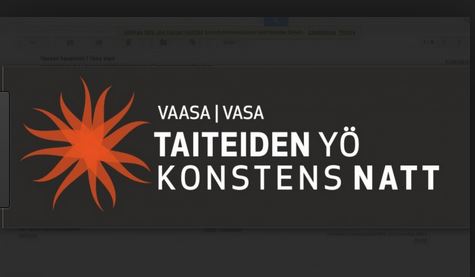 Taiteiden yön juhlatunnelmaa itsenäisyyden teemalla, vuodelta 2017