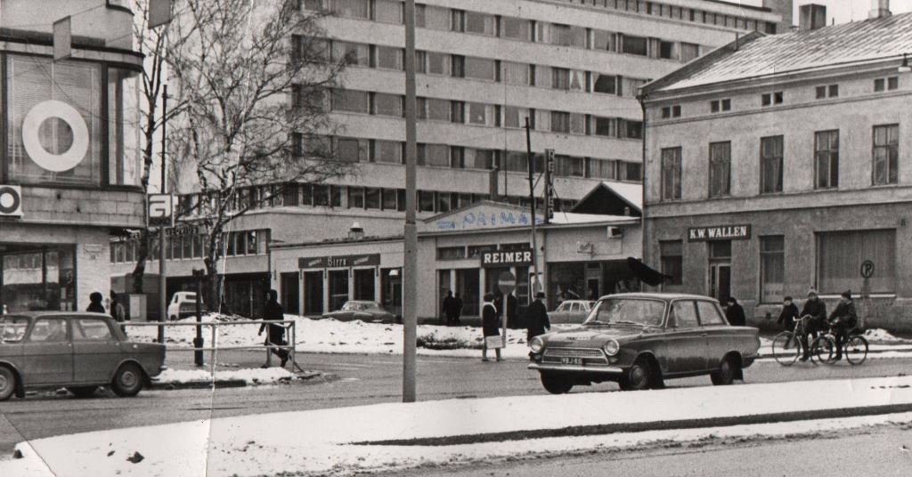 Vanha-Birra-ravintolan ulkokuva Vaasassa 60- tai 70-luvulla