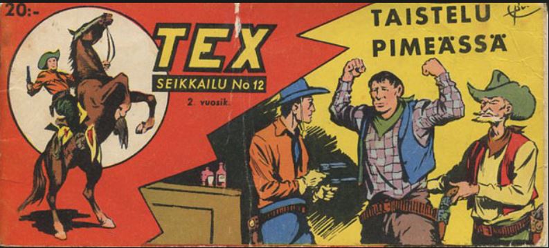 Tex Willer -sarjakuvalehti ja Pauligin kahvipaketin suojakansi