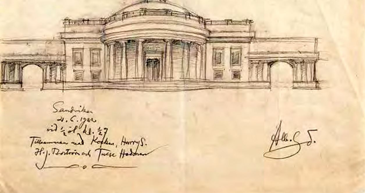 Vapauden Temppelin luonnos, suuri ja monumentaalinen rakennus
