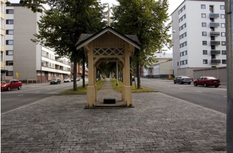 Johan Hagströmin piirros Vaasan kaivosta 1800-luvulta