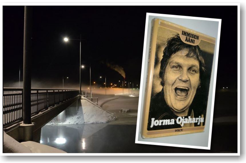 Mustavalkoinen valokuva Vaasan kaupunkimaisemasta