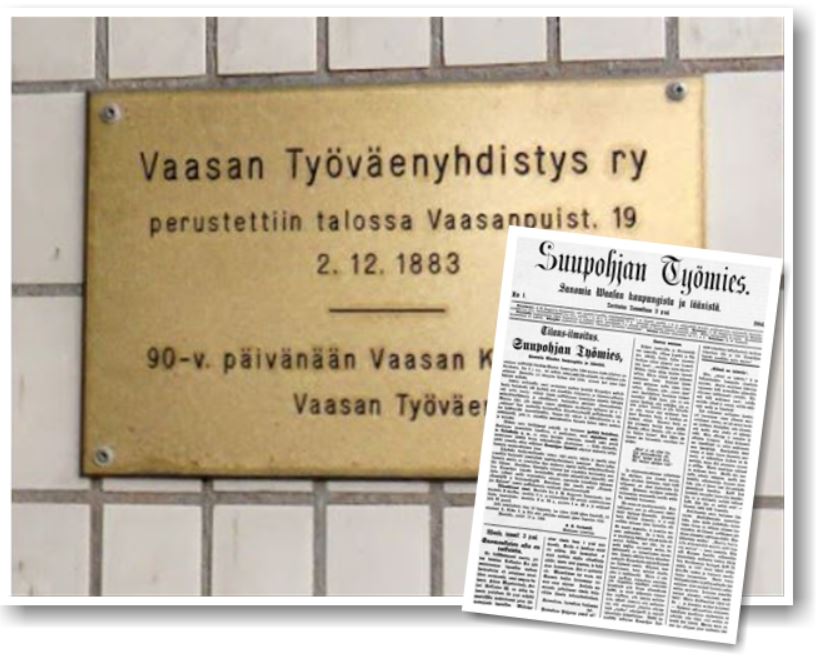 Wilhelm Pasi, Vaasan Työväenyhdistyksen perustajajäsen ja puheenjohtaja