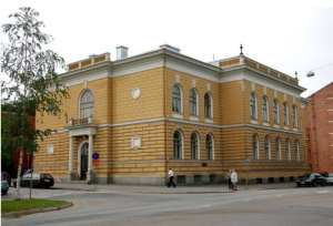 Vaasan lyseon rakennus, juhlistamassa 125-vuotista historiaa