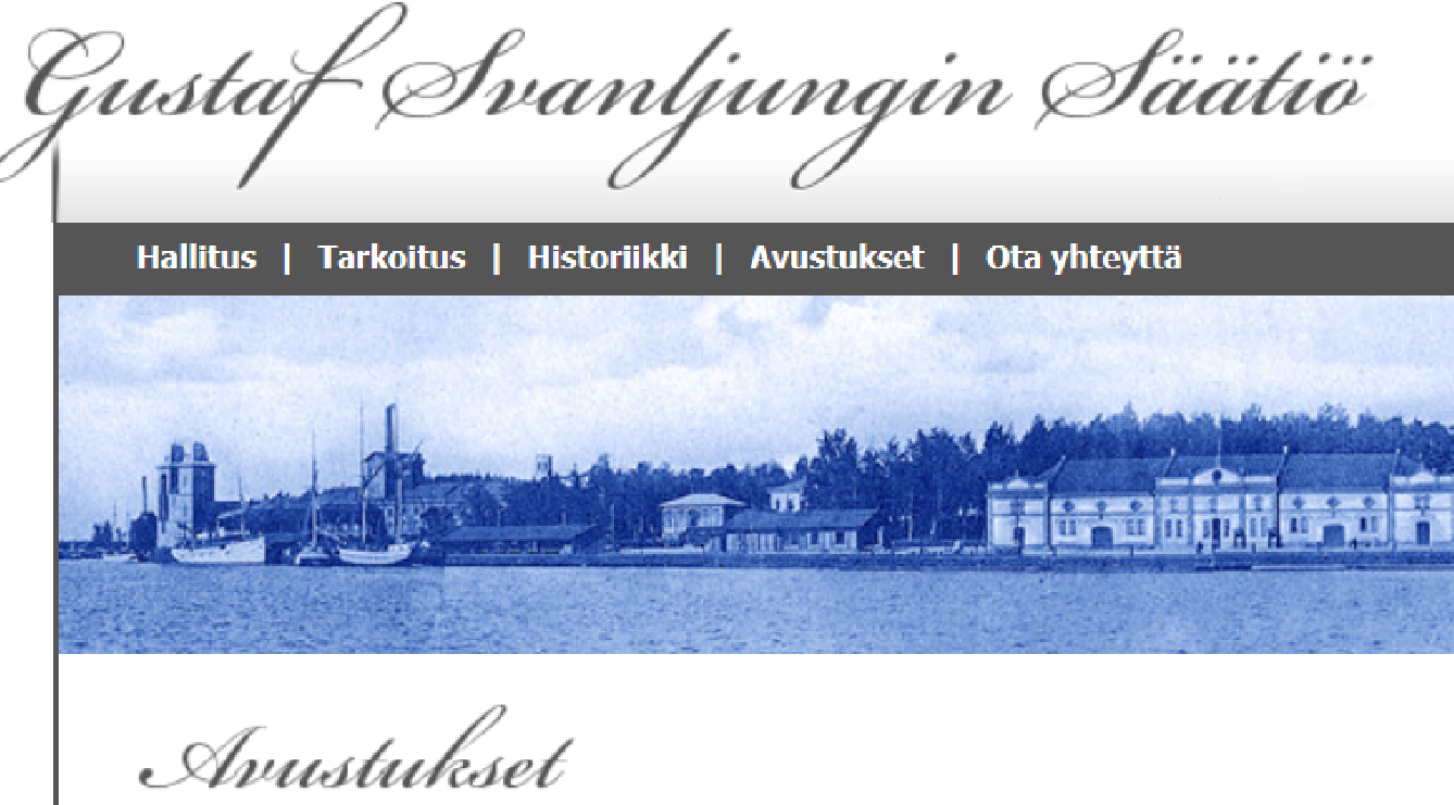 Gustaf Svanljungin muotokuva, todennäköisesti valokuva tai maalaus