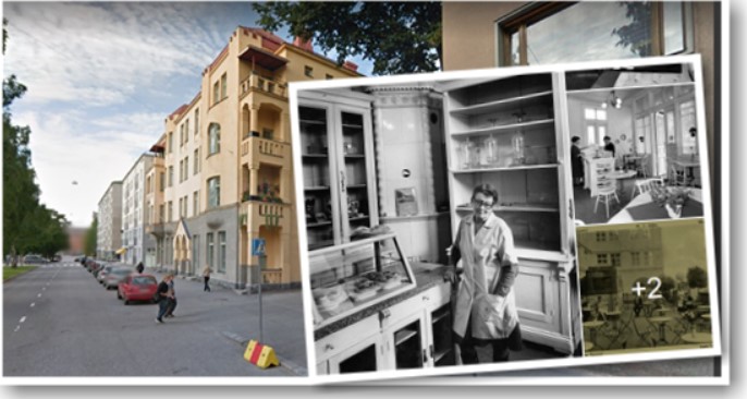 Kipinän talo ja Svenssonin konditoria Vaasassa, suunnitellut A.W. Stenfors